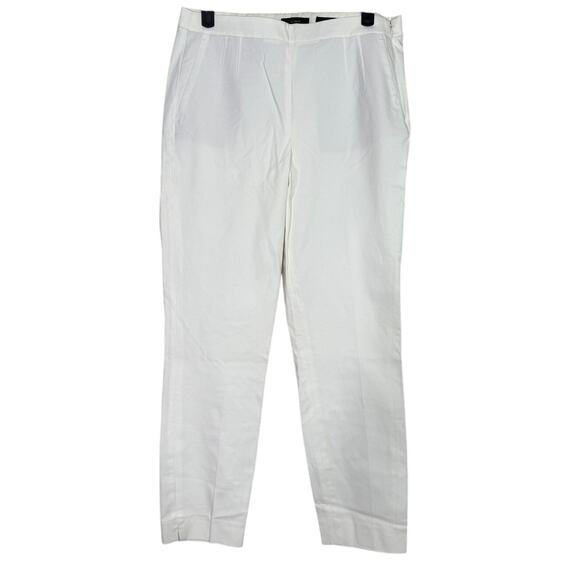 J.Crew Martie Crop Bi Stretch Pullon Ankle Dress Pant Trousers Side Zip 4 White - Picture 2 of 15